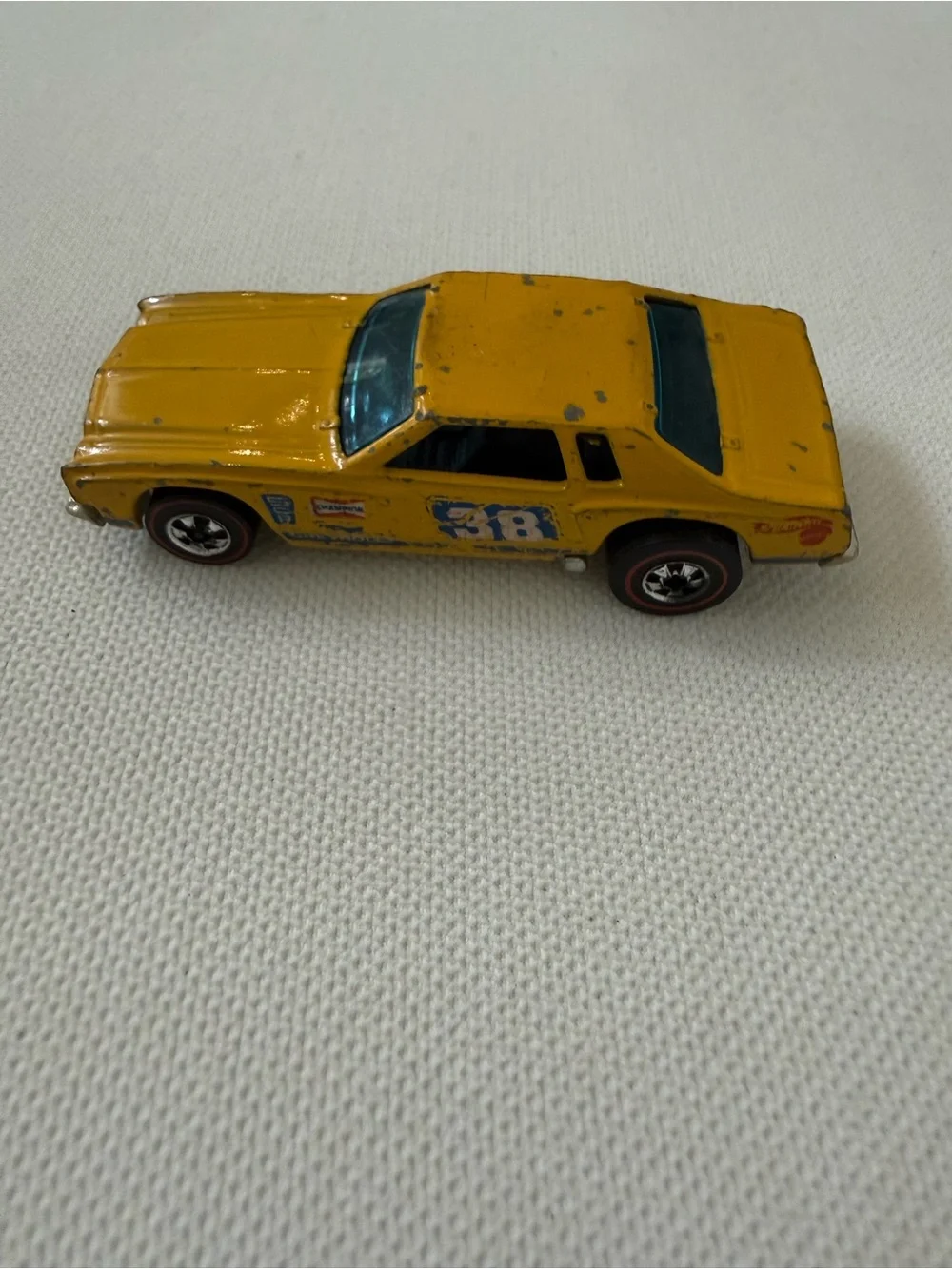 Vintage Hot Wheels Redline Chevy Monte Carlo Stocker Stock Car Yellow #38